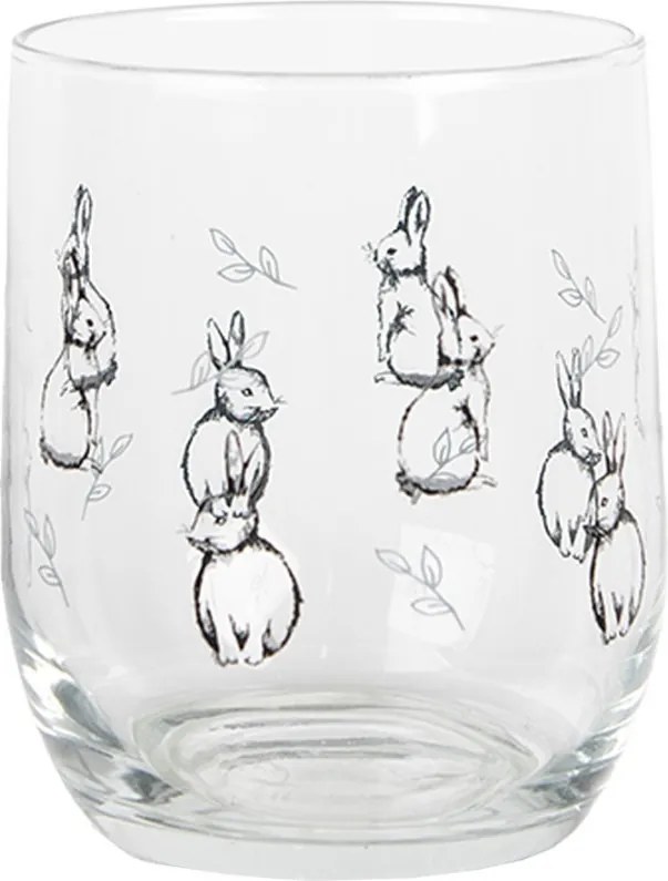 Pohárik na vodu s králikmi - Ø 8*9 cm / 300 ml