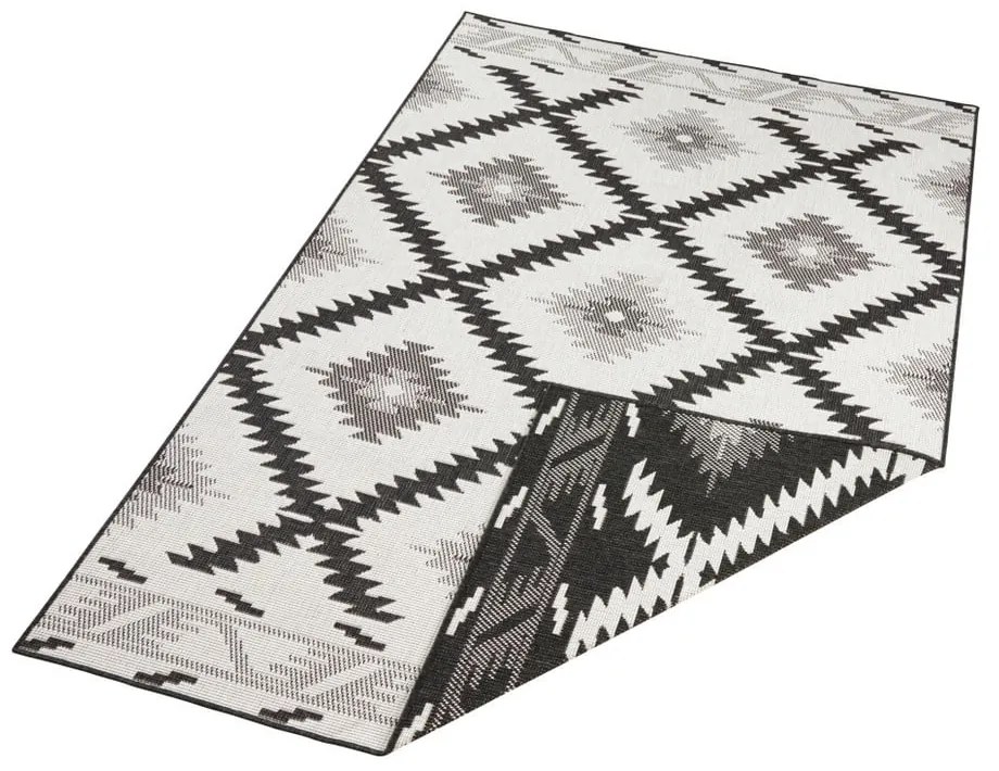 Čierno-krémový vonkajší koberec NORTHRUGS Malibu, 230 x 160 cm