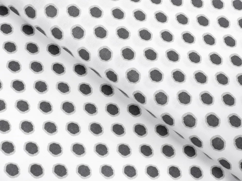 Biante Bavlnená obliečka na vankúš s lemom Sandra SA-286 Sivé bodky na bielom 40 x 60 cm