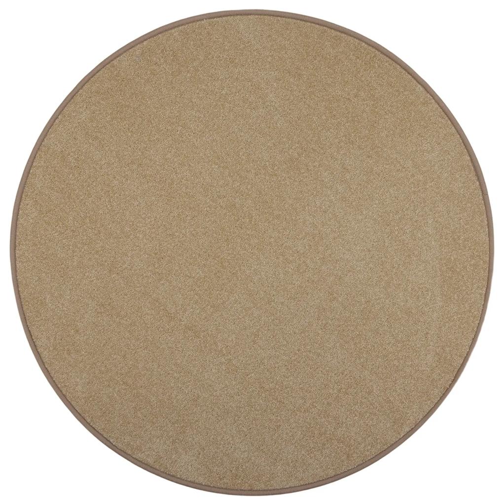 Vopi koberce AKCIA: 250x250 (průměr) kruh cm Kusový koberec Eton béžový 70 kruh - 250x250 (priemer) kruh cm