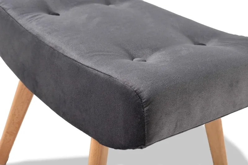 Kreslo Picolo s podnožkou, šedá (Tempo 4607 / přírodní)