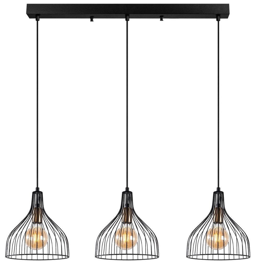 Závesné svietidlo Cafu II čierne