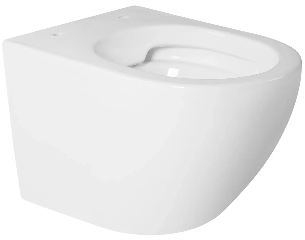 Gamma Mut, závesná WC misa 48x37 cm Rimless s pomaly padajúcim sedadlom, biela lesklá, GMA-MUT-203