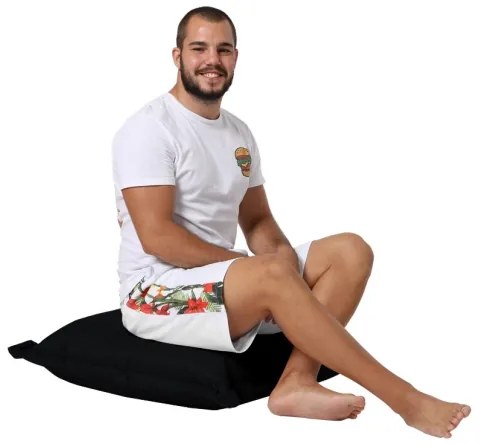 Sedací vankúš 70x70 cm čierna