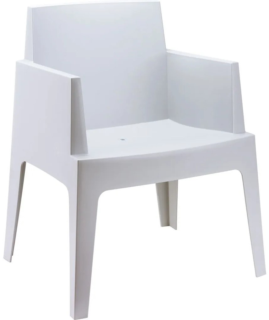 BOX záhradné kreslo s podrúčkami dark grey