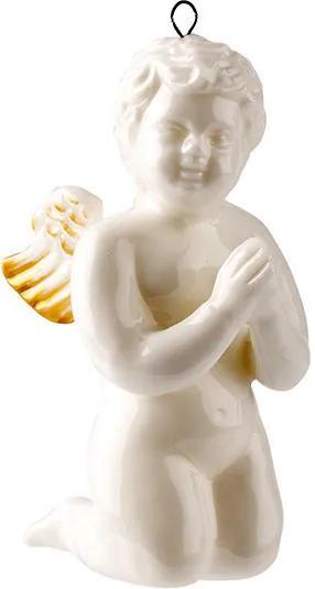 Závesný kľačiaci anjelik 10 cm Christmas Angels