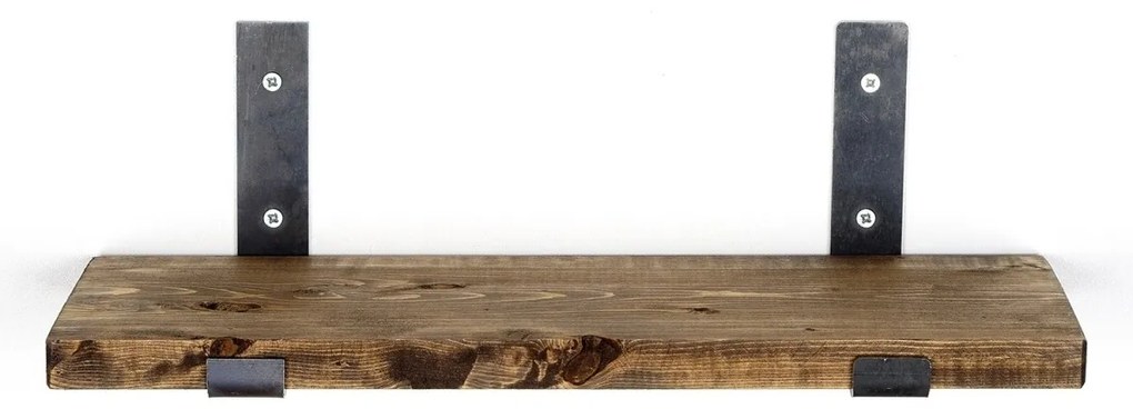 Nástenná polica LAM II 40 cm orech/čierna