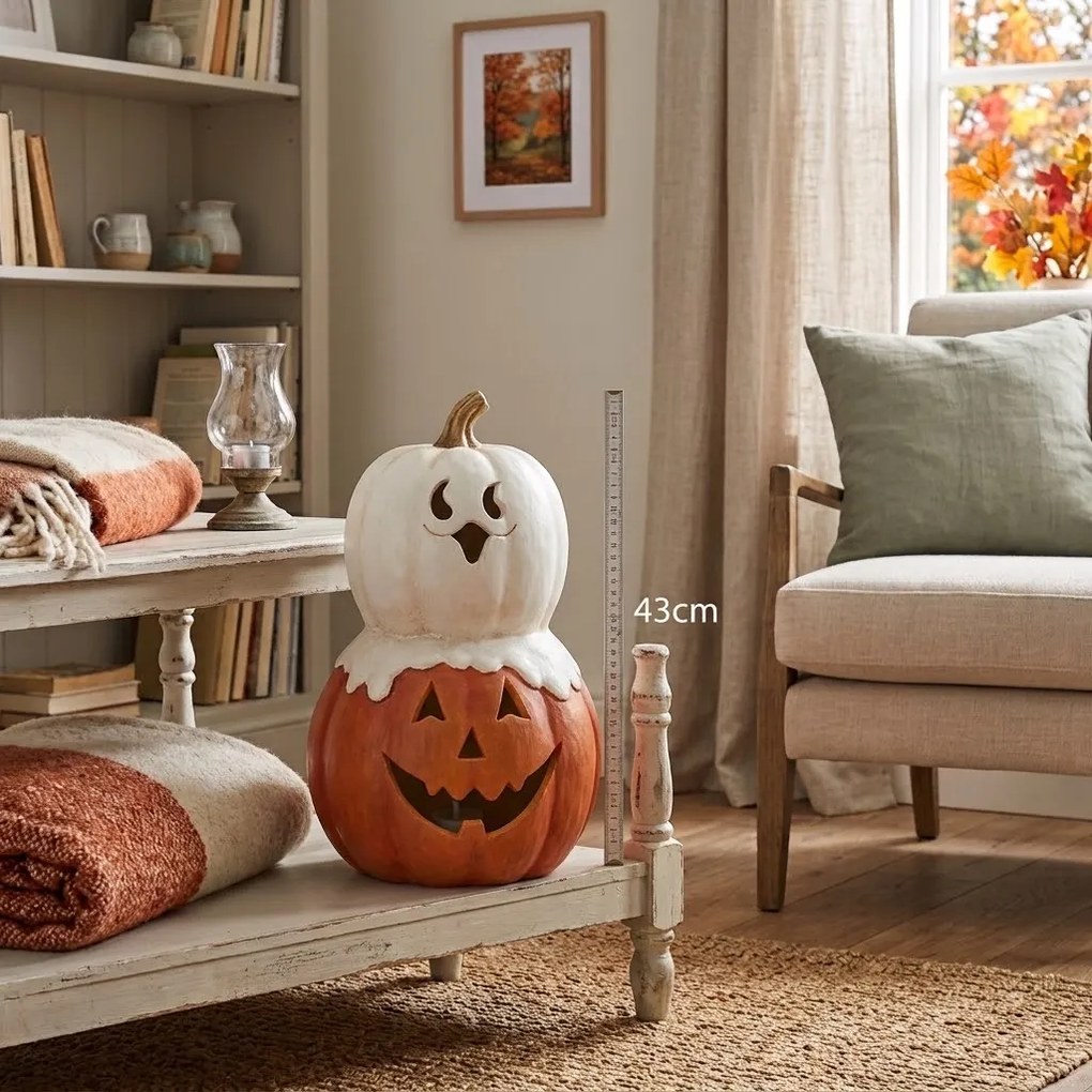 Halloween dekorácia tekvice Pumpkin s LED osvetlením - 28*23*43 cm