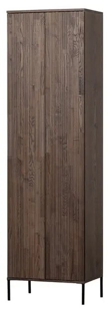 Hnedá šatníková skriňa v dekore jaseňa 60x210x42 cm Gravure – WOOOD