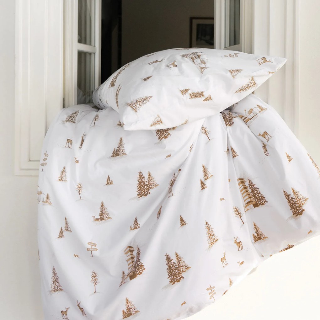 Goldea bavlnené posteľné obliečky - beskydy 240 x 220 a 2ks 70 x 90 cm