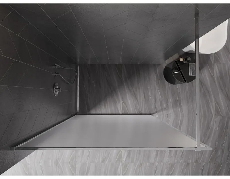 Mexen Kioto-XF, sprchová zástena s rámom 150 x 202 cm, 10mm sklo námraza, chrómový profil, 800-150-104-01-30-X