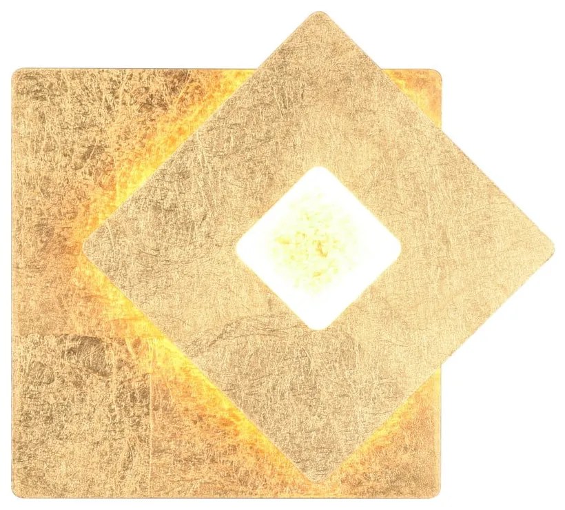 LED nástenné svietidlo v zlatej farbe Leano – Trio