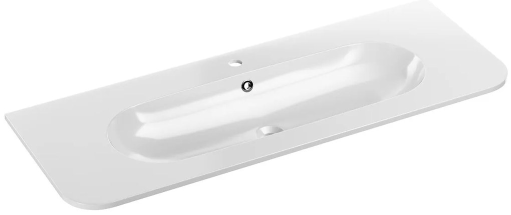 Zápustné umývadlo PURE 120-46 lesklé biele
