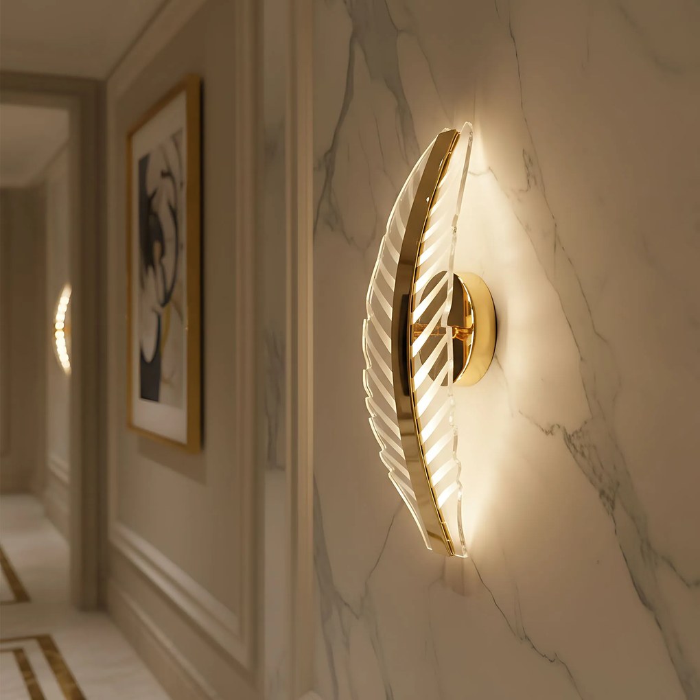 Toolight Toolight, LED nástenné svietidlo, 8W, 4000K, 1000lm, G140-W, zlatá, OSW-02609