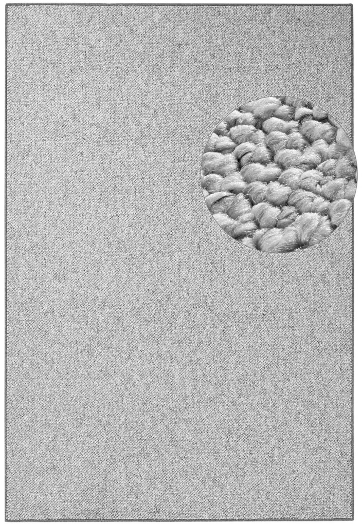BT Carpet, Kusový koberec Wolly 102840, 60x90, šedá, kancelária