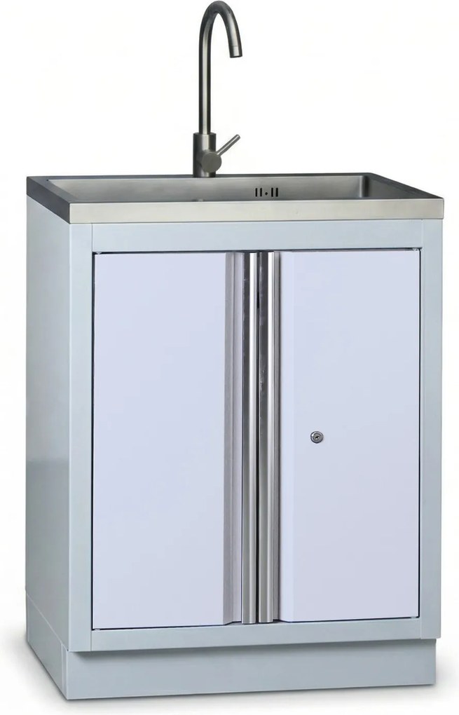 Dielenská skrinka s drezom G2, sivá