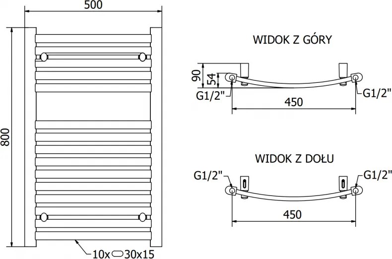Mexen Helios, elektrické vykurovacie teleso 800x500 mm + vykurovacia tyč 300 W, chrómová, W103-0800-500-2300-01