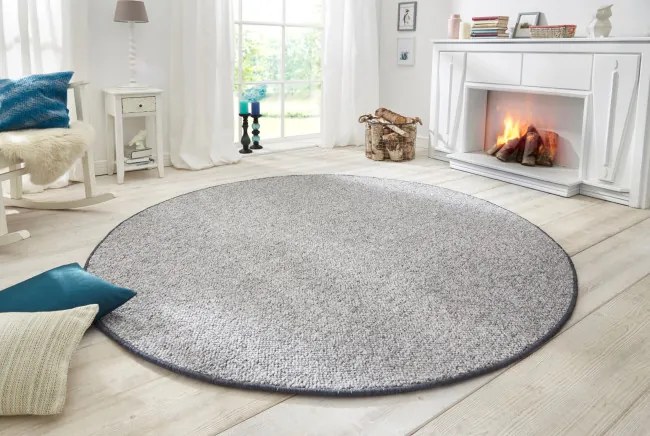 Koberec Hanse Home Wolly sivý kruh