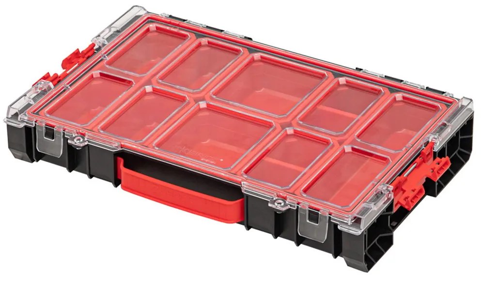 Organizér na súčiastky Qbrick System PRO s 8 priehradkami a polykarbonátovým vekom