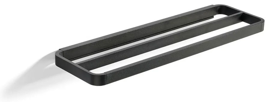 Čierny dvojitý vešiak na uteráky Zone Rim, šírka 44 cm