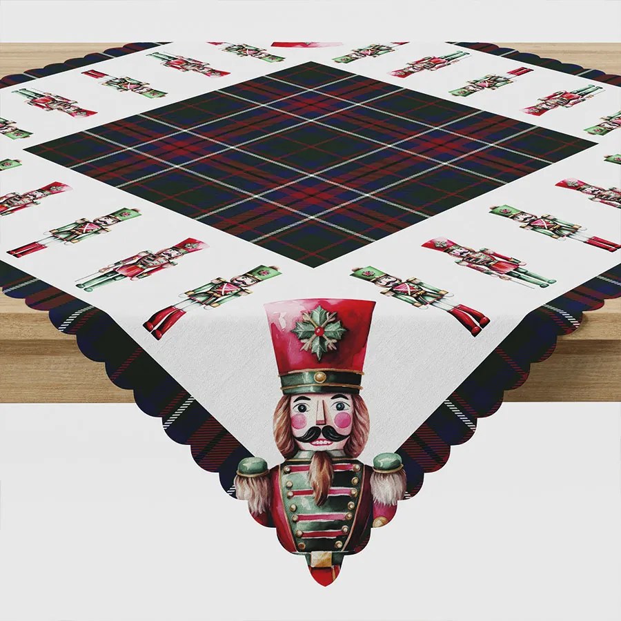 Vianočný obrus Luskáčik Karo 79x79 cm | INTERMEDIC SK