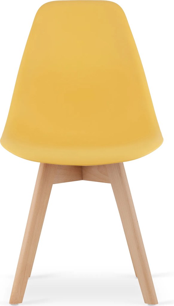 AKCIA Horčicová stolička KITO s bukovými nohami II. akosť