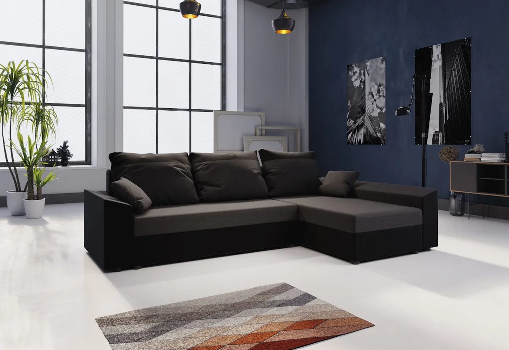 PAMELA rohová rozkladacia sedačka, 248x80x139 sawana 05/sawana 21