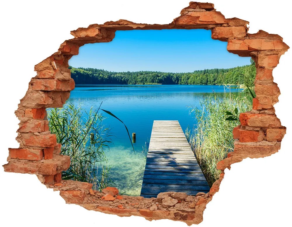 Nálepka fototapeta 3D výhľad Mólo na jazere nd-c-119795565