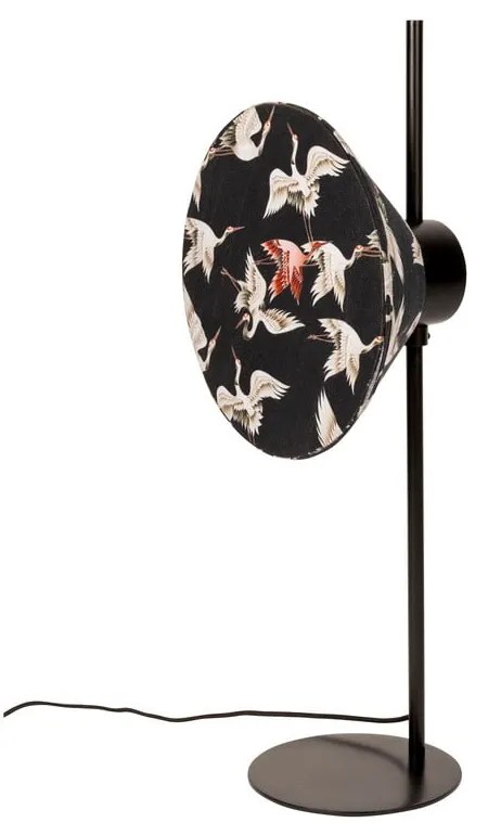 Čierna stolová lampa s textilným tienidlom (výška 71 cm) Jaylee – White Label