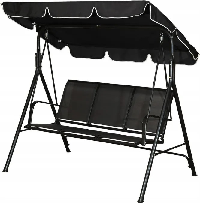 Veľká čierna hojdačka so strieškou