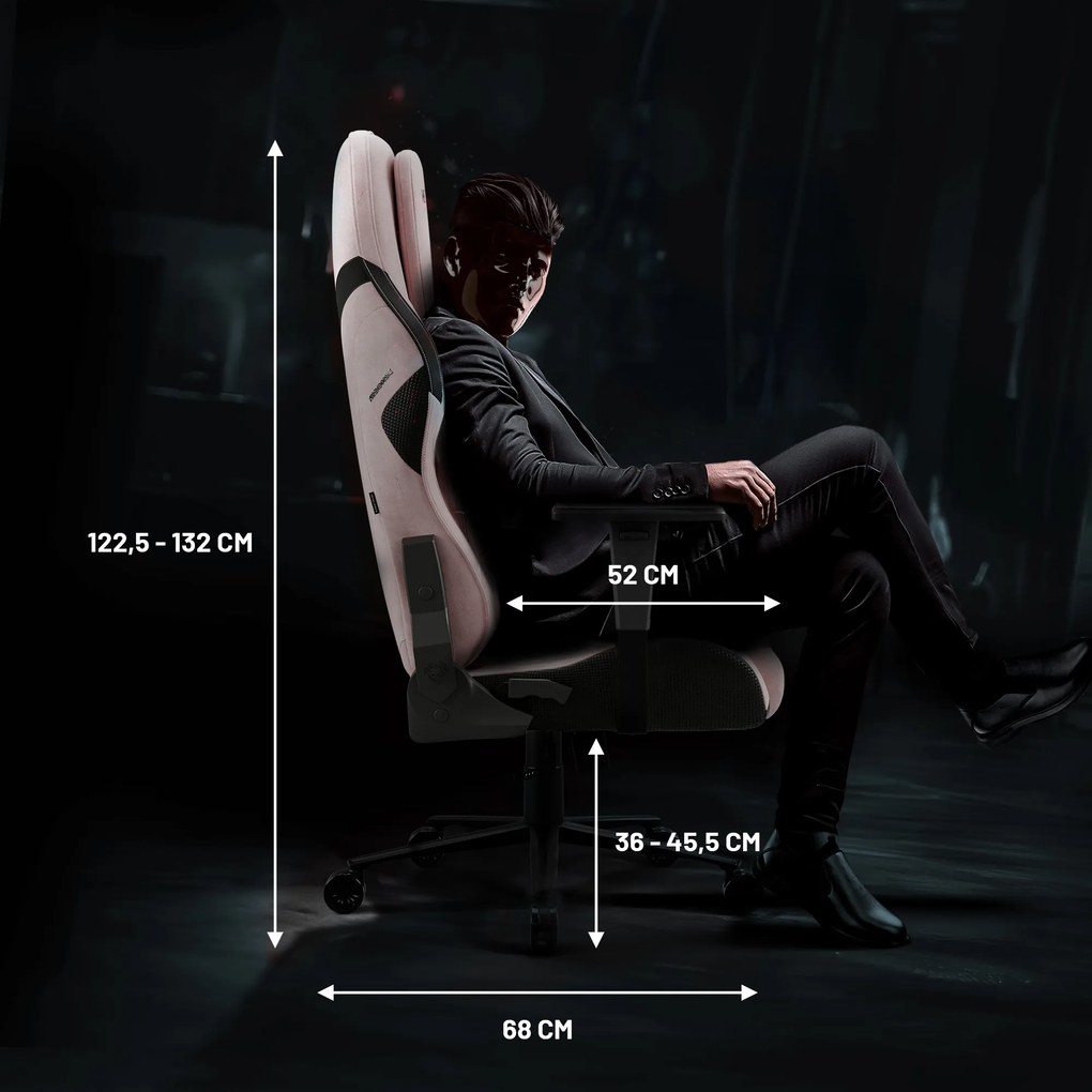 Herné kreslo Normal Size, čierno-ružovej farbe: Diablo X-One Prime Akira Pink