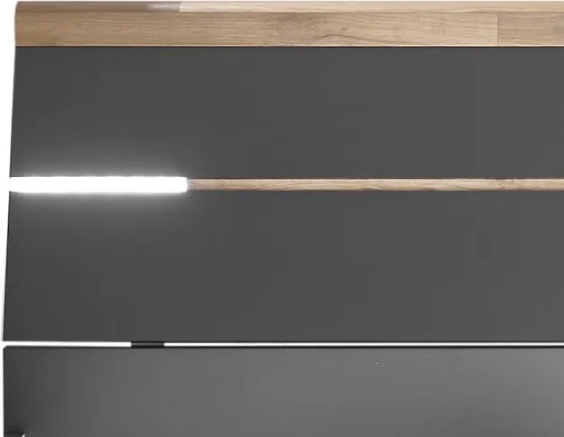 Posteľ Mars 140x200 cm, so zásuvkami a osvetlením