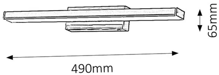 Rabalux LED kúpeľňové svietidlo nad zrkadlo John 1x12W | 1080lm | 4000K | IP44 - chróm