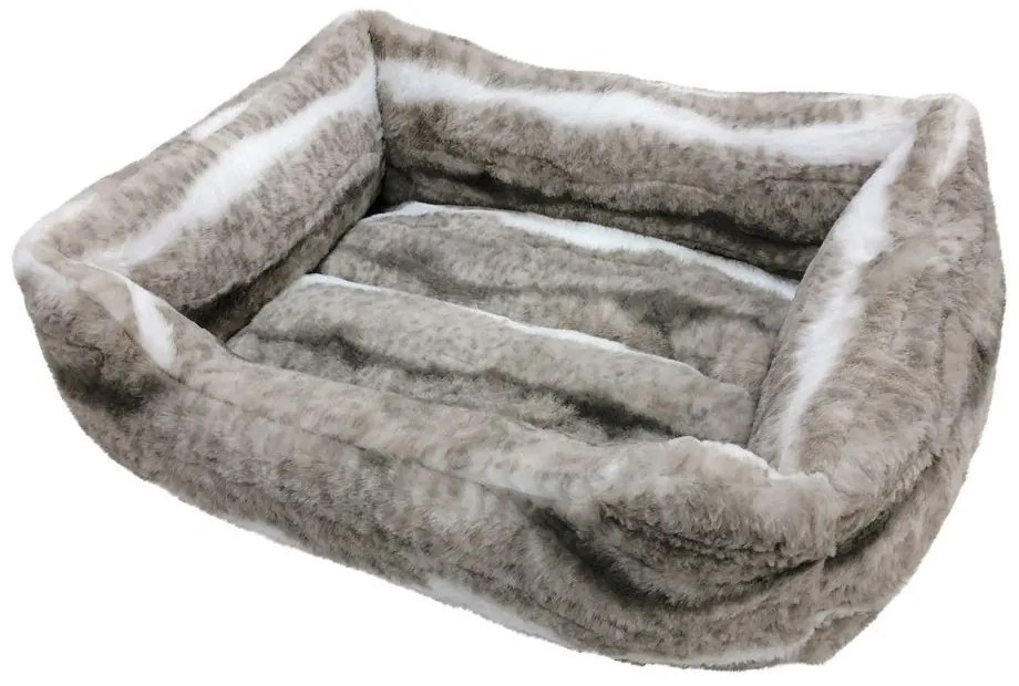 Chlpatý pelech pre psíka alebo mačičku v imitácii králičie kože - 55 * 42 * 15 cm