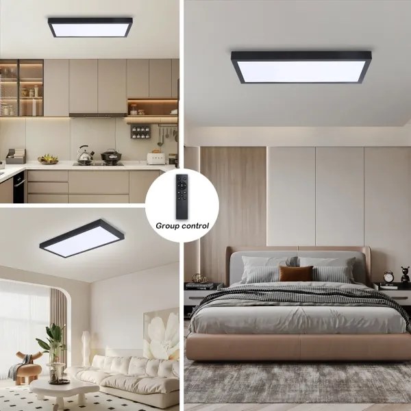 Brilagi - LED stmievateľné svietidlo FRAME SMART LED/30W/230V čierne IP44 + diaľkové ovládanie