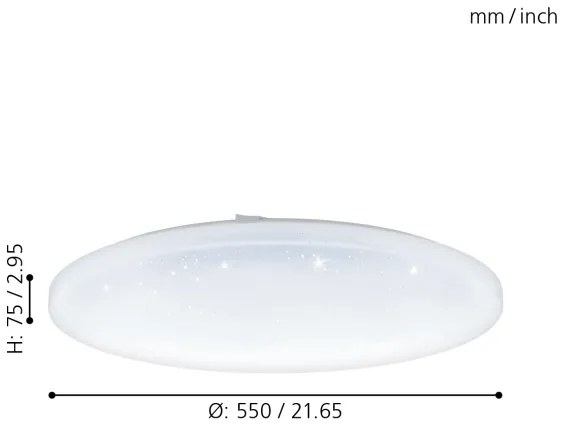 Eglo 98448 - LED Stropné svietidlo FRANIA LED/49,5W/230V