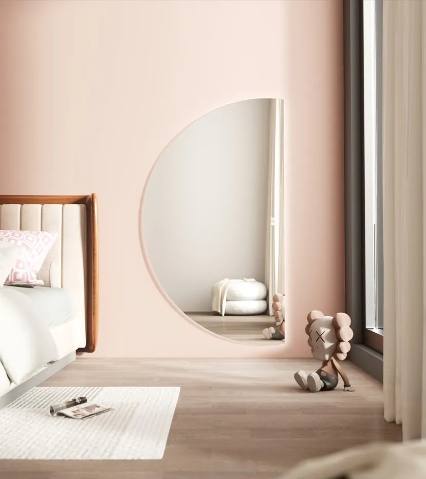 Erga Kori, polkruhové LED zrkadlo 80x140cm, 3105 lm, 3 farby svetla, ERG-V01-KORI-8014-CL