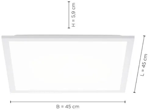 Leuchten Direkt 12201-16 - LED Stropné svietidlo FLAT LED/22W/230V