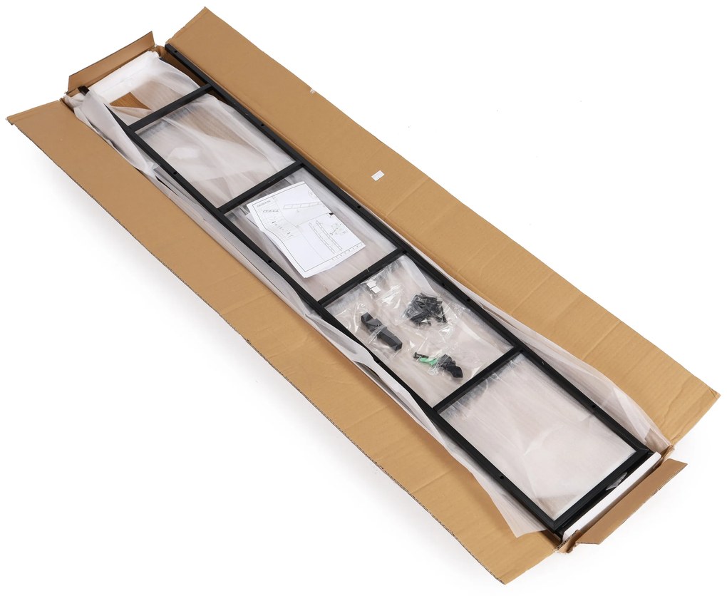 ModernHome MULTISTORE Moderný drevený regál, kovový rám LOFT - 5 políc