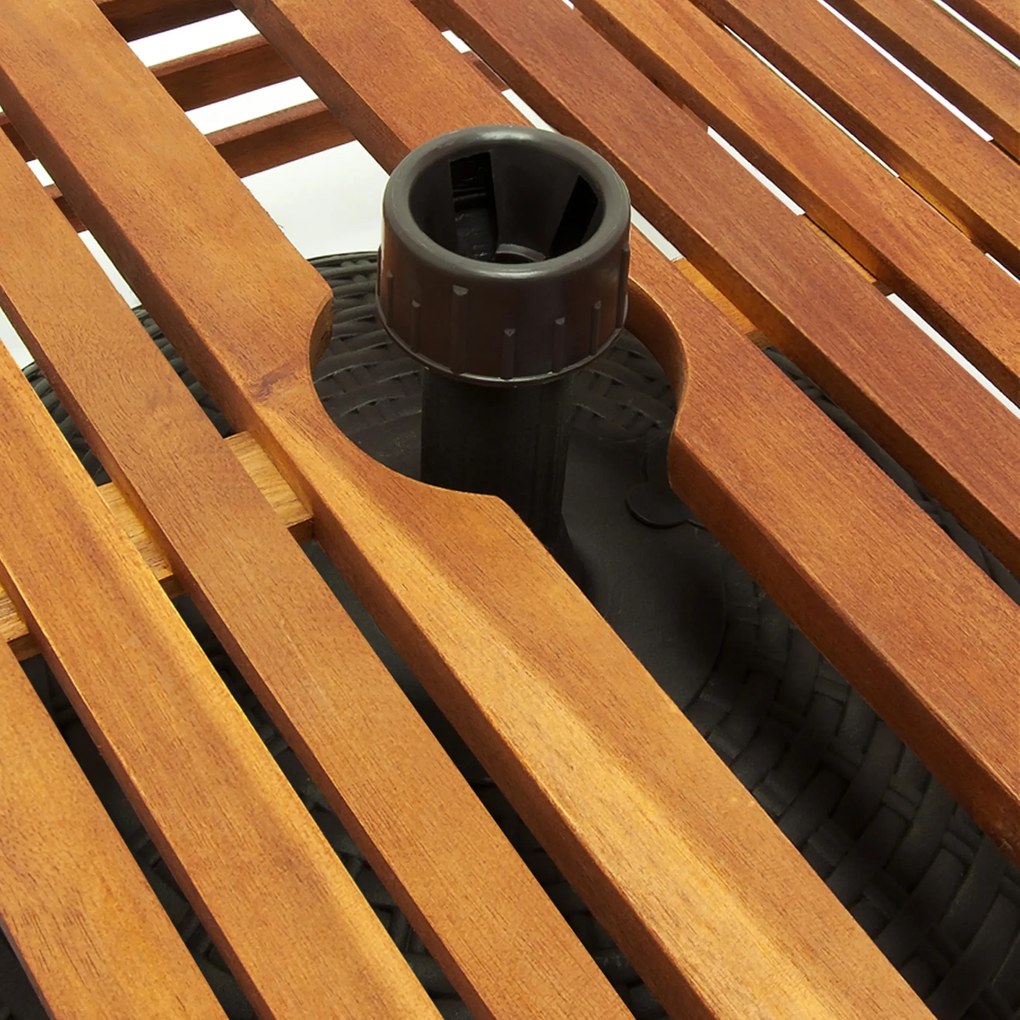 Kryt stojanu na slunečník Baselor z akáciového dřeva hnědý