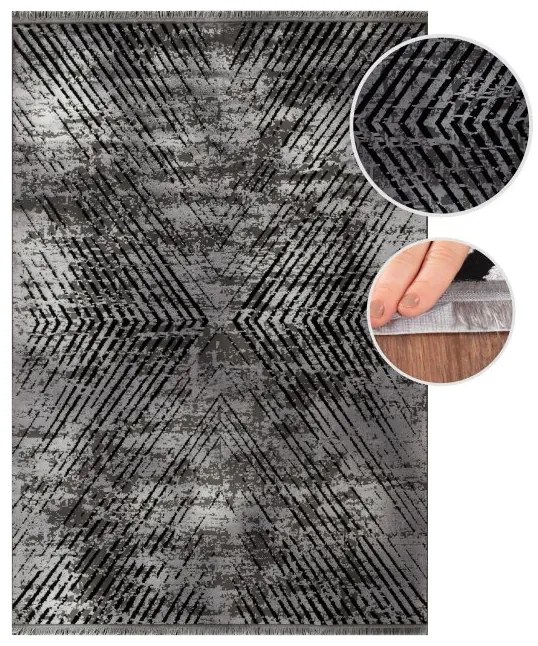 Ayyildiz Kusový koberec ELITE 8801, Sivá Rozmer koberca: 80 x 250 cm