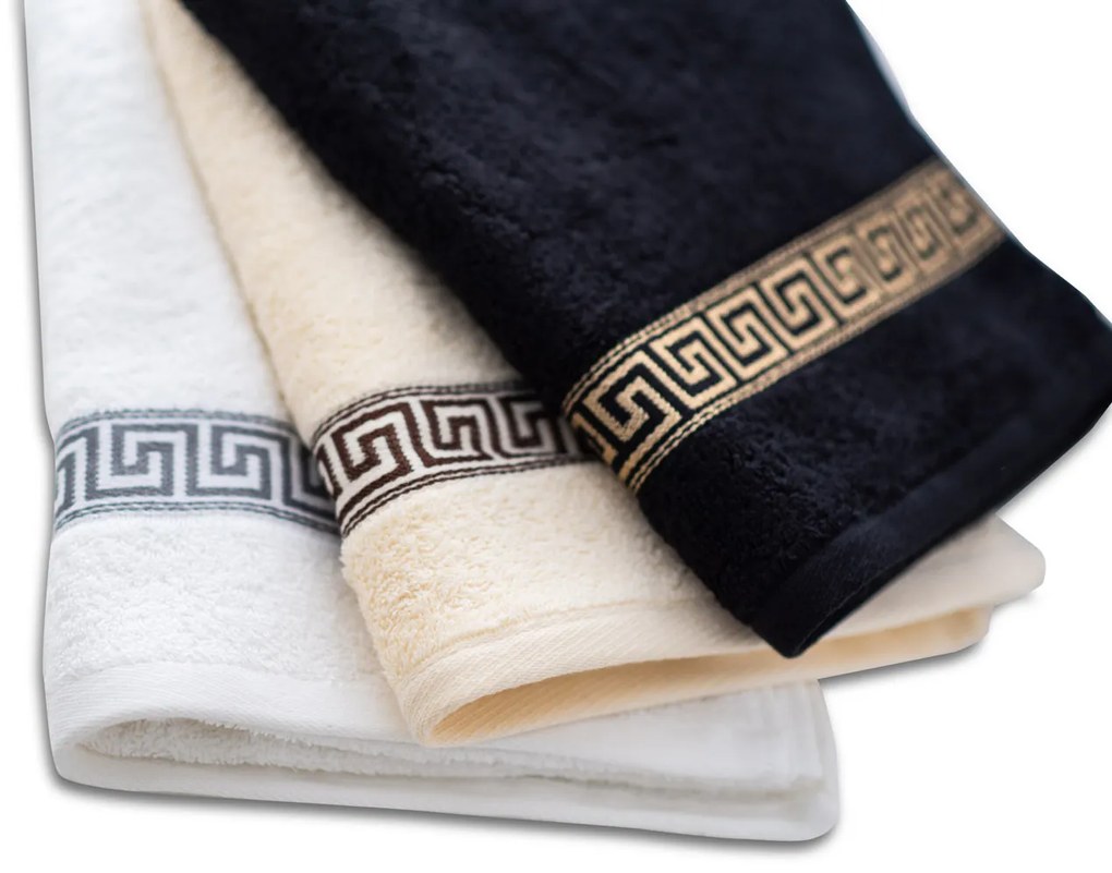 Osuška GREEK 70x130 cm biela, 100% bavlna