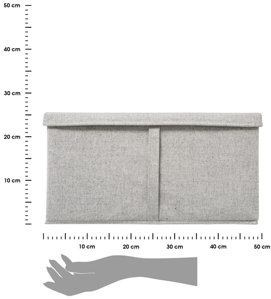Úložný box Orga, 31x25x50 cm, sivá