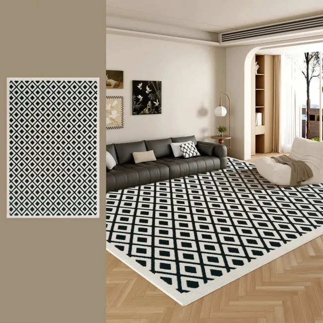 Koberec POLO čierny / biely