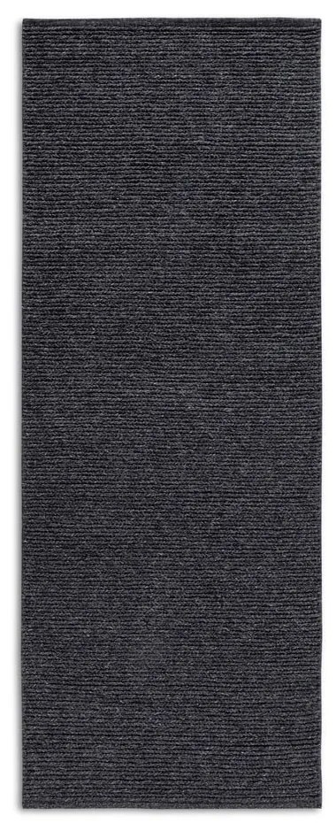 Tmavosivý ručne tkaný vlnený behúň 80x200 cm Francois – Villeroy&amp;Boch