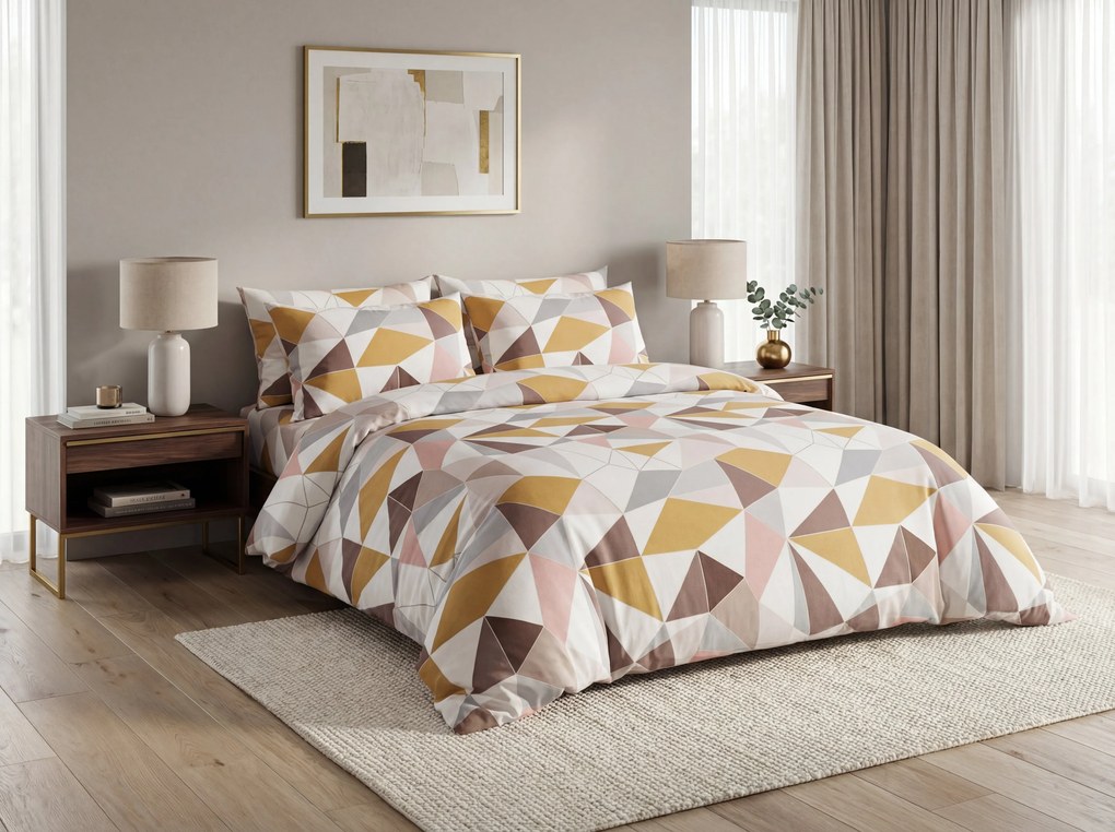Obliečky z mikrovlákna TRIANGO vzorované Rozmer obliečky: 2 ks 70 x 80 cm | 160 x 200 cm