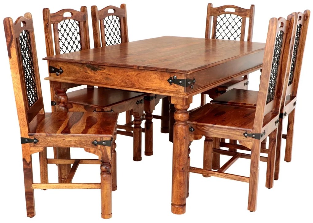 furniture-nabytek.cz - Jedálenský set pre 6 osôb z masívneho palisandru