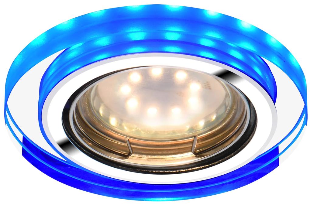 CLX Stropné LED podhľadové osvetlenie FALLUY, 1xGU10 50W + LED 2,1 W, 9cm, okrúhle