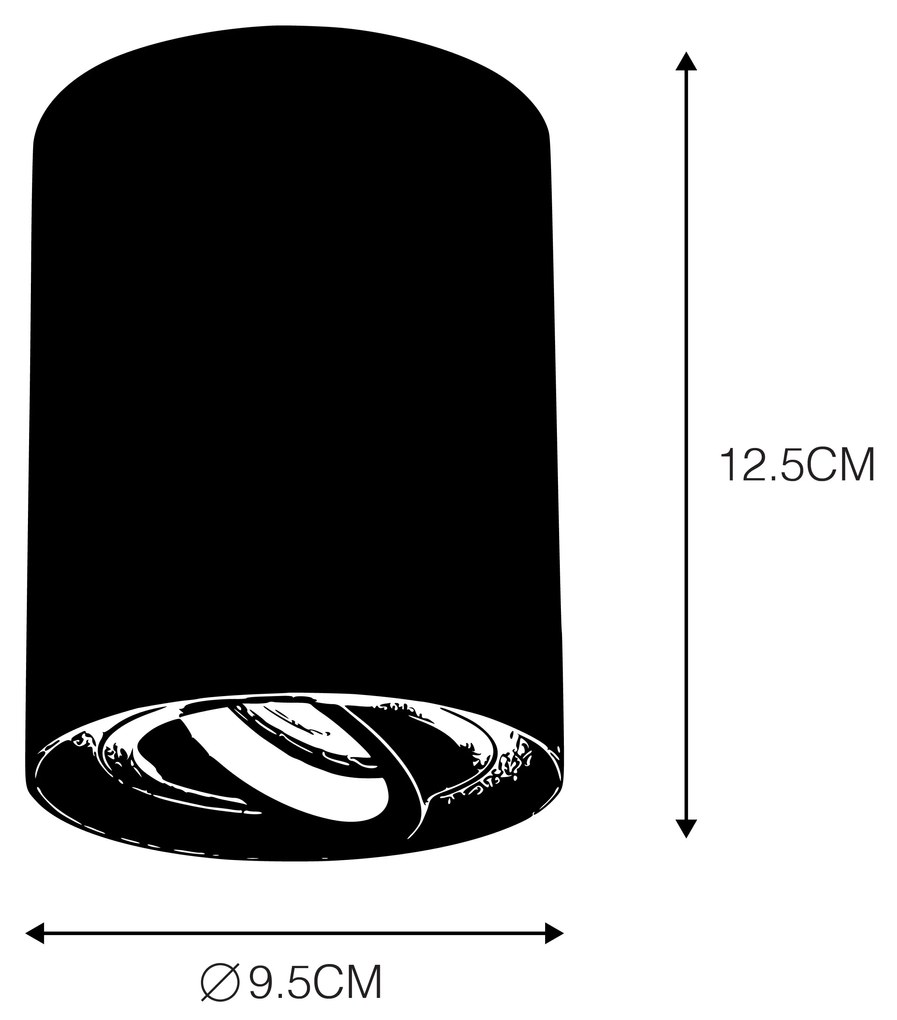 Sada 6 bodových svetiel bielych otočných a sklápateľných - Rondoo 1 Up