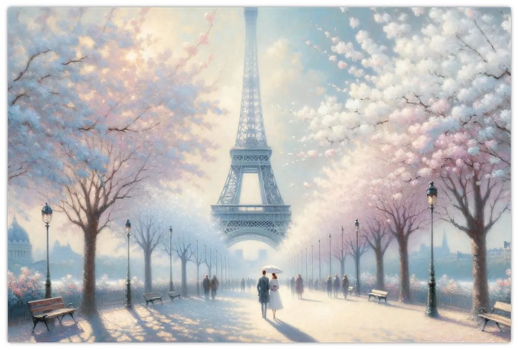 Obraz - Maľba z Paríža (90x60 cm)